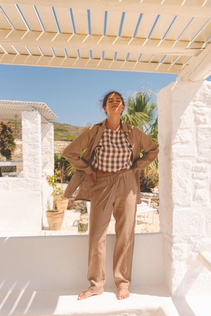 MARRAKESH shirt in Rosy Brown from AmourLinen