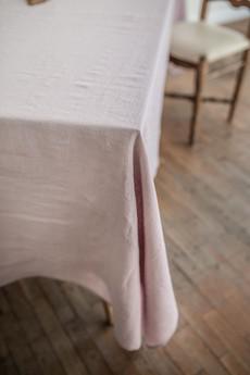 Linen tablecloth in Dusty Rose via AmourLinen
