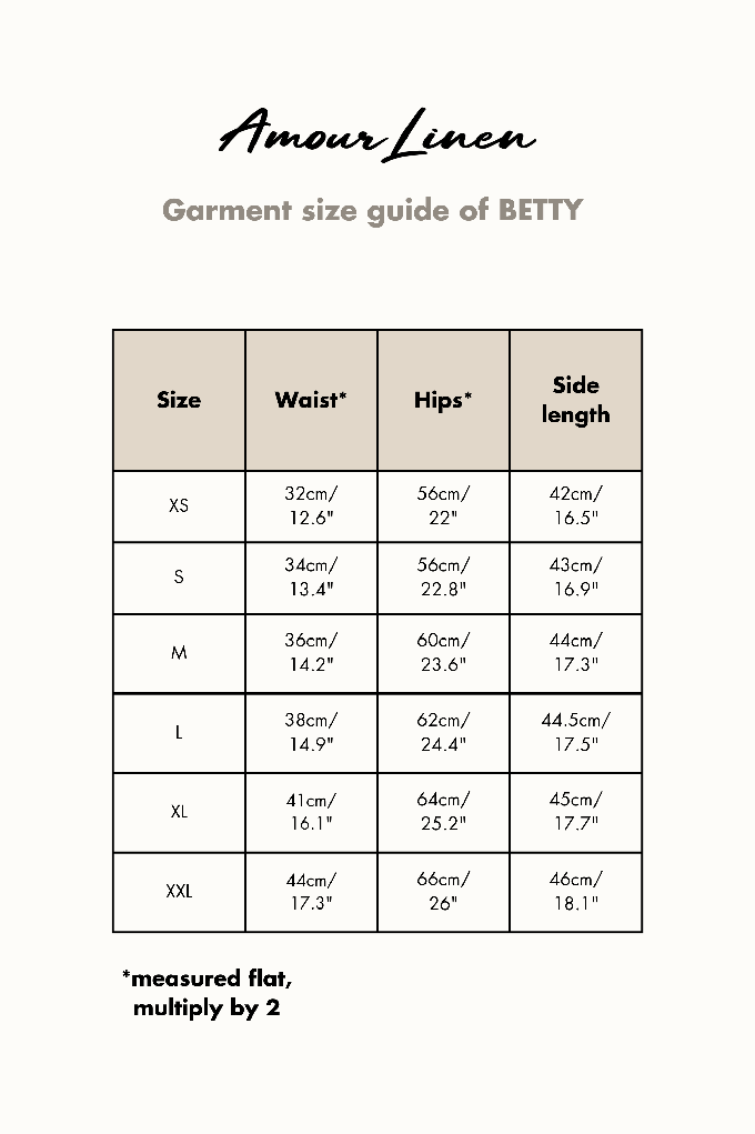 BETTY shorts in Mocha Gingham from AmourLinen