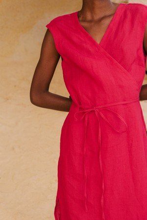 AURORA dress in Viva Magenta from AmourLinen