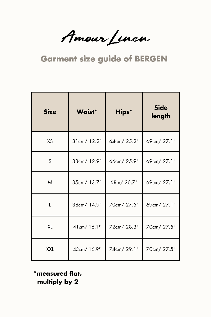 Bergen skirt in Cream | sale from AmourLinen