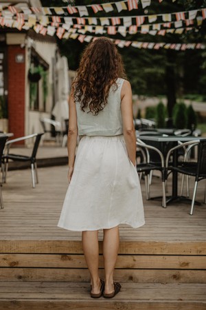 Bergen skirt in Cream | sale from AmourLinen