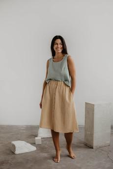 Linen skirt with buttons DAISY via AmourLinen