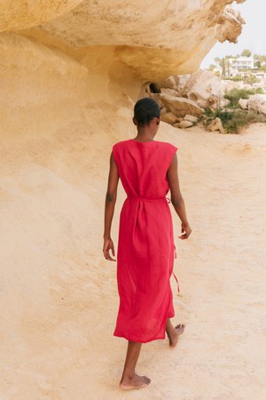AURORA dress in Viva Magenta from AmourLinen