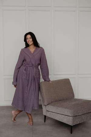 Waffle SNUGGLE linen bathrobe | ARCHIVE SALE from AmourLinen
