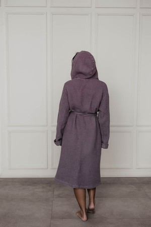 Waffle SNUGGLE linen bathrobe | ARCHIVE SALE from AmourLinen