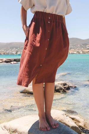 DAISY skirt in Terracotta from AmourLinen