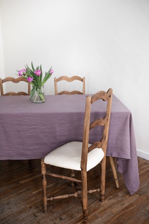Linen tablecloth in Dusty Lavender from AmourLinen