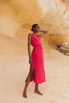 AURORA dress in Viva Magenta via AmourLinen