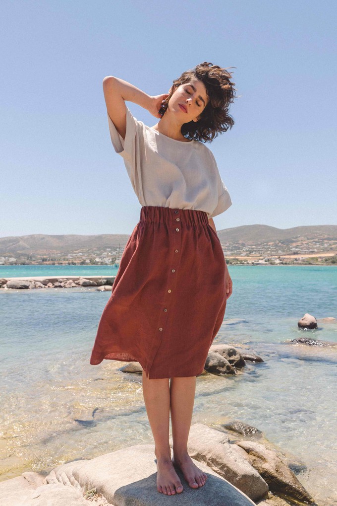 DAISY skirt in Terracotta from AmourLinen