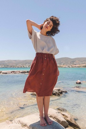DAISY skirt in Terracotta from AmourLinen