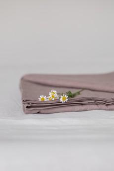 Linen flat sheet in Rosy Brown via AmourLinen
