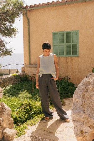 LYDIA pants in Charcoal from AmourLinen