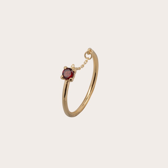 Ella garnet ring from Ana Dyla