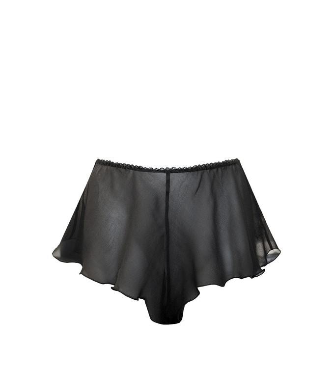 Daze Black Silk Flutter Knickers from Anekdot