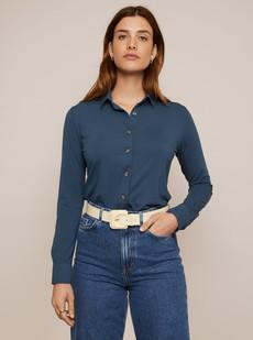 Cedar blouse - Petrol blue via Arber