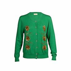 Green Cashmere Cardigan with Embellishment – last one via Asneh