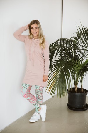 Hooded Dress / Misty Rose from Audella Athleisure