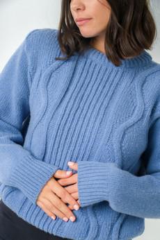 Sweater Cosmos blue via avani apparel