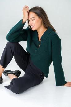 Sweater Torreya green via avani apparel