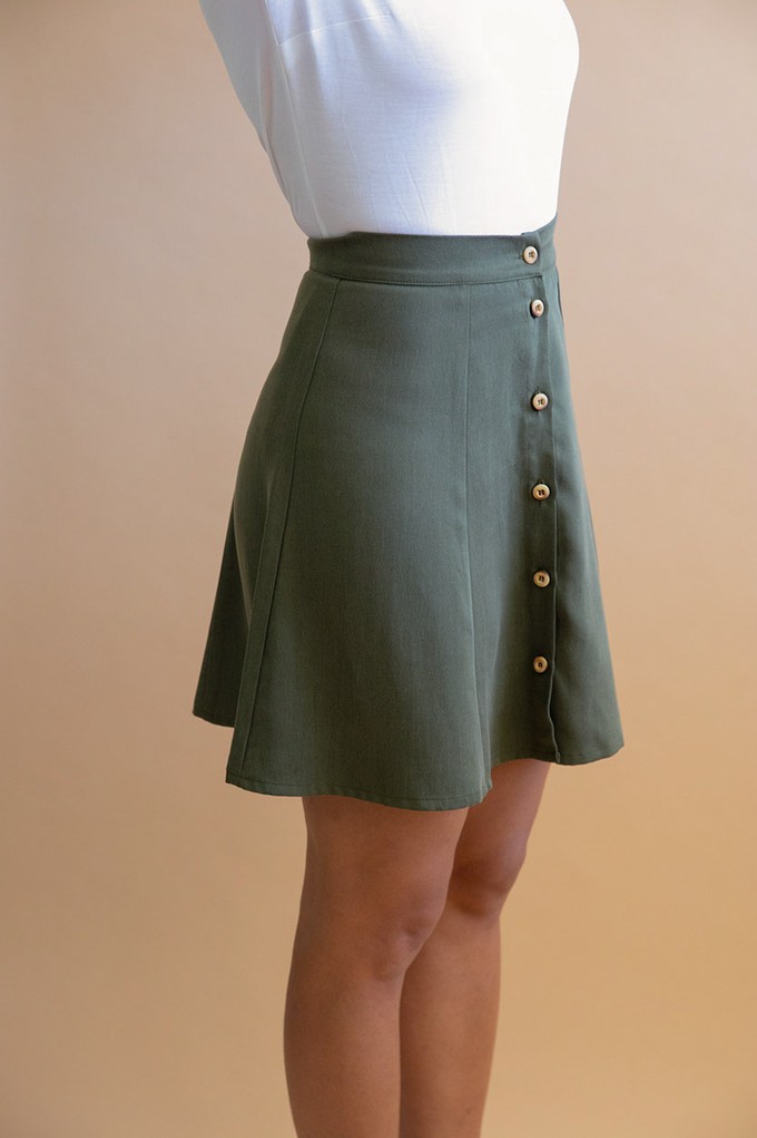 Skirt Parrotia khaki from avani apparel