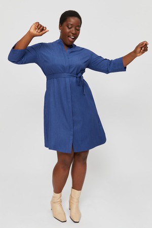 Lidia | Shirt Dress in Classic Blue from AYANI