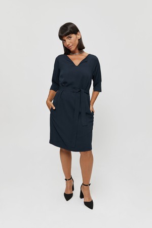 Catherine | Dress in Anthracite with optional belt from AYANI