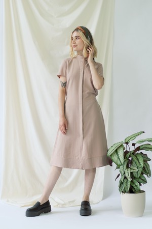 Melanie | Shirt Dress with short sleeves in rose from AYANI