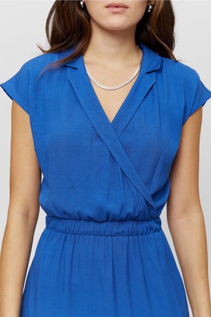 Lilit | Formal Midi Dress with Wrap Optic in Blue from AYANI