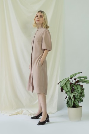 Melanie | Shirt Dress with balloon sleeves in rose from AYANI