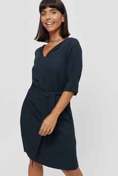 Catherine | Dress in Anthracite with optional belt via AYANI