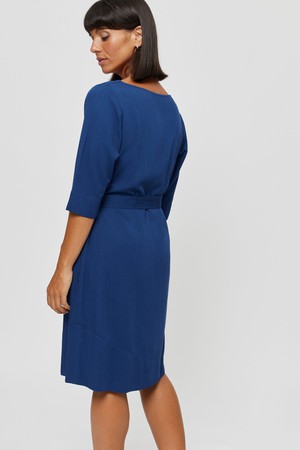 Catherine | Dress in Classic Blue with optional belt from AYANI