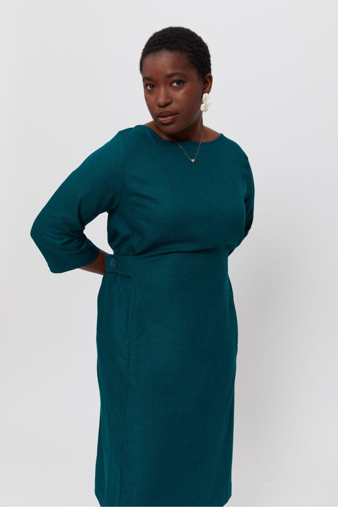 Emilia | Midi A-line Dress in Green from AYANI