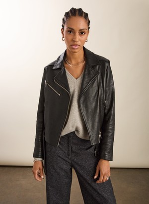 Lyle Chrome Free Leather Biker from Baukjen