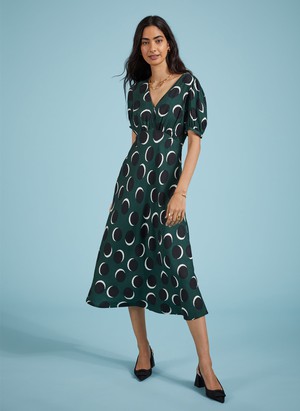 Kaydence Printed Midi Tea Dress with Livaeco from Baukjen
