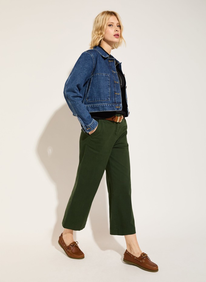 Brielle Organic Cotton Wide Leg Trousers from Baukjen