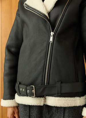 Carey Shearling Aviator Jacket from Baukjen