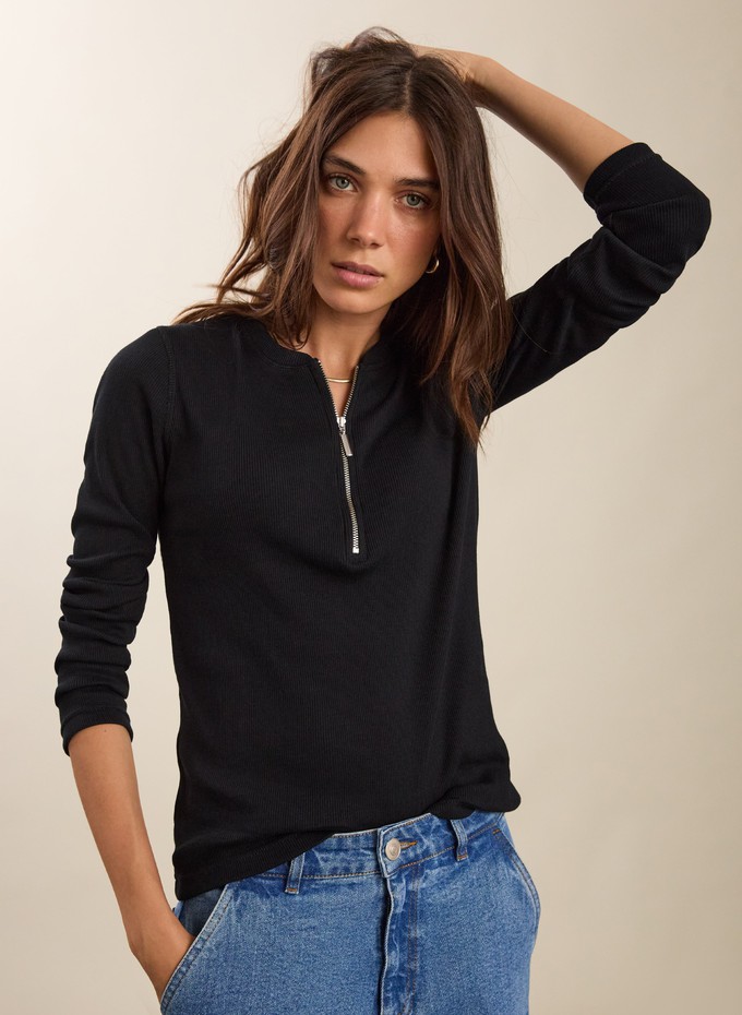 Baukjen Essentials Organic Long Sleeve Zip Top from Baukjen