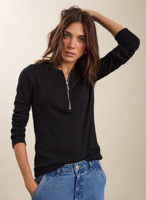 Baukjen Essentials Organic Long Sleeve Zip Top from Baukjen