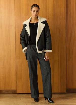 Carey Shearling Aviator Jacket from Baukjen