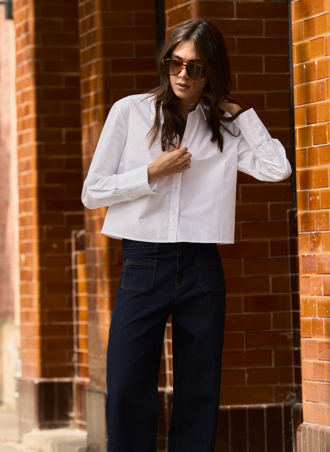 Corey Organic Cotton Cropped Shirt from Baukjen