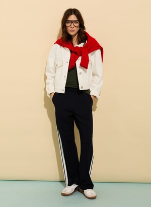 Nova Organic Cotton Collarless Denim Jacket from Baukjen