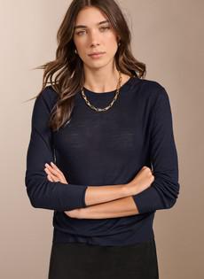 Eileen Sheer Wool Blend Top via Baukjen