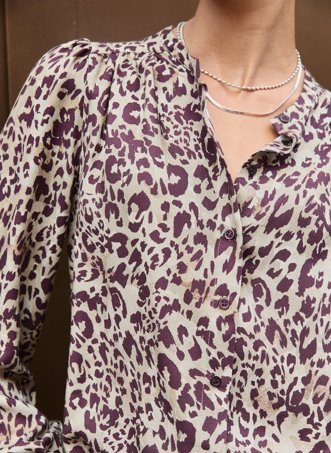 Ischia Printed Bow Neck Blouse from Baukjen