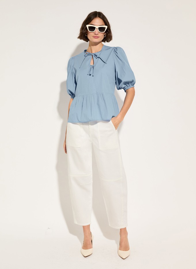 Azura Organic Cotton Tie Detail Blouse from Baukjen