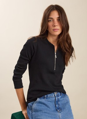 Baukjen Essentials Organic Long Sleeve Zip Top from Baukjen