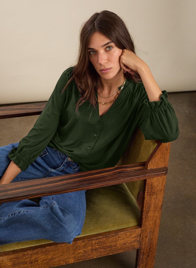 Annie Ruffle Collar Blouse from Baukjen