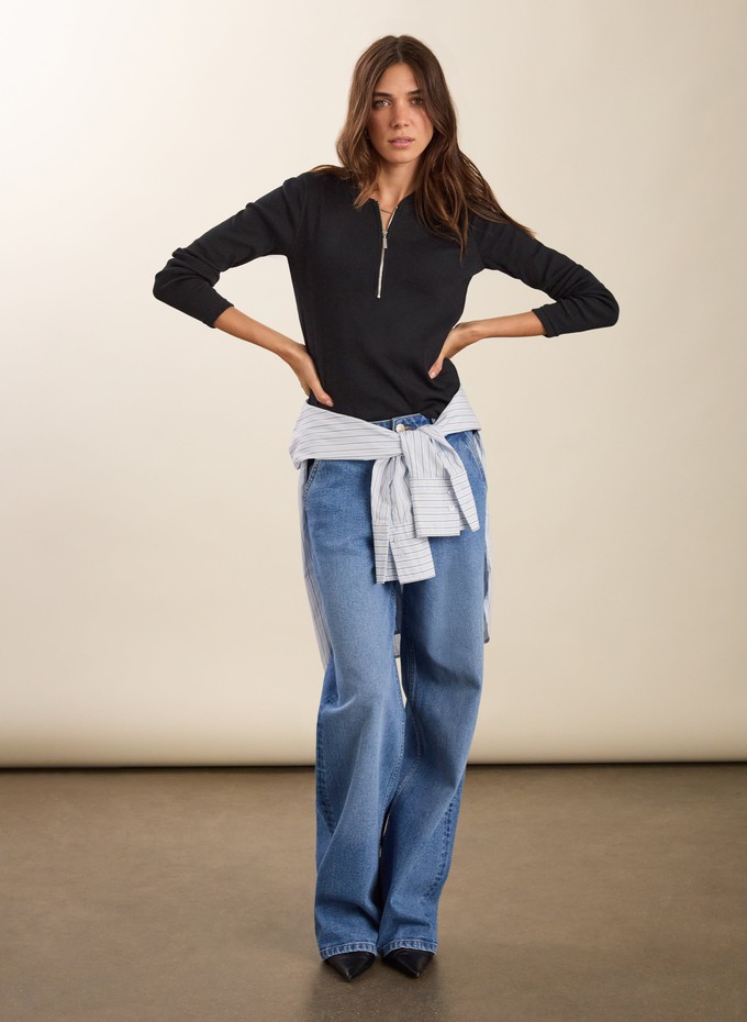 Baukjen Essentials Organic Long Sleeve Zip Top from Baukjen
