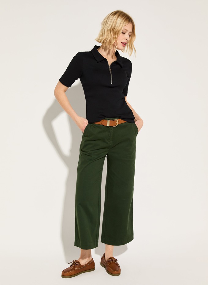 Brielle Organic Cotton Wide Leg Trousers from Baukjen