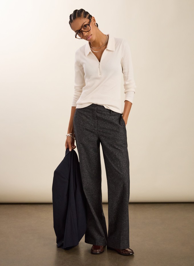 Organic Cotton Zip Collar Top from Baukjen